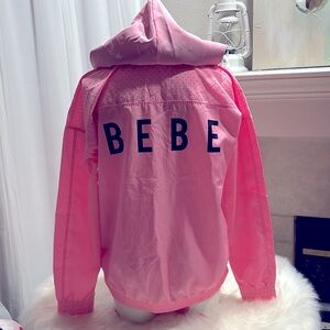 Bebe Sport Pink Zip Up Jacket Like New Excellent Condition
